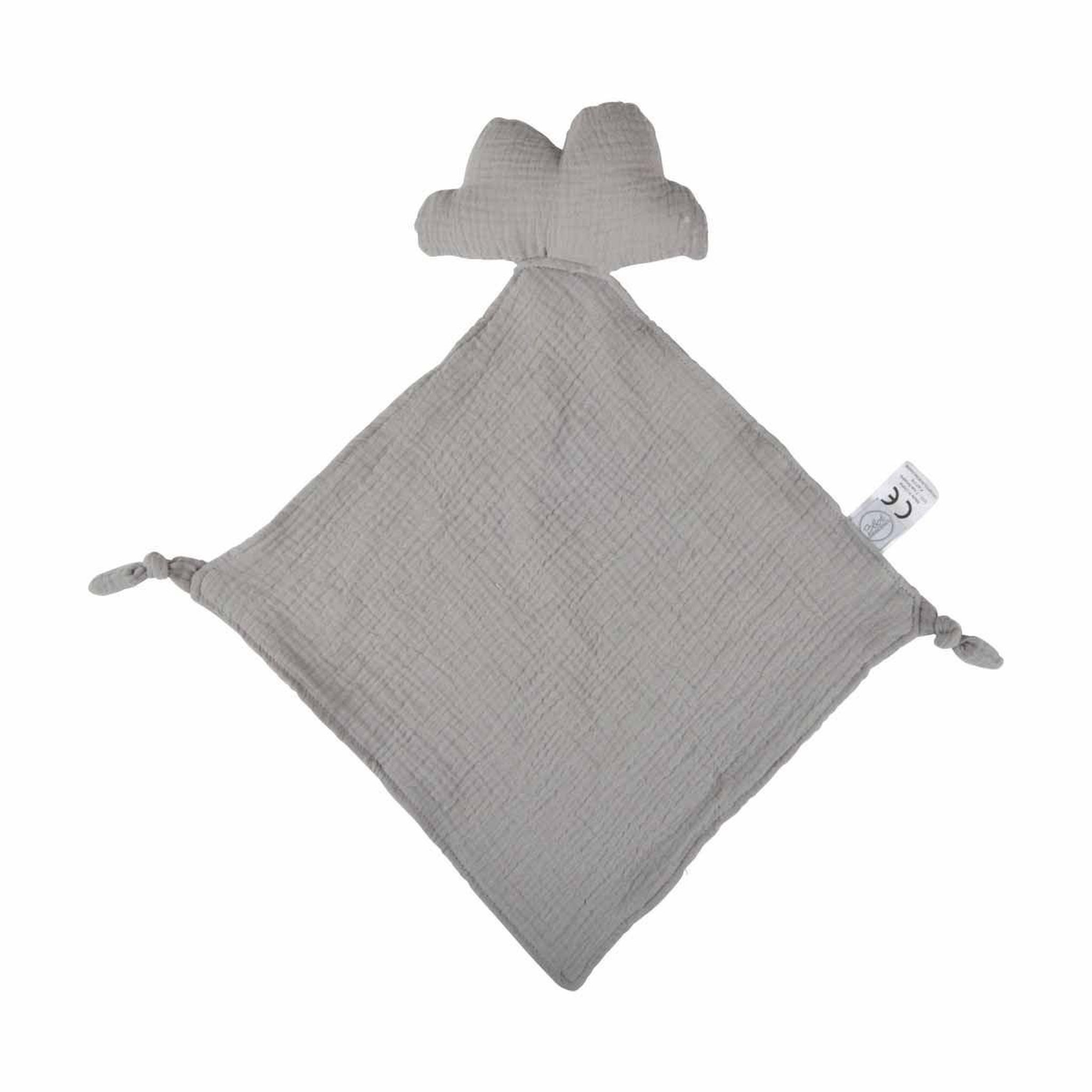 BEBE DOUCEUR Doudou mouchoir bébé  nuage  46cm gris
