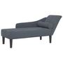Voir la diapositive 2 : VIDAXL Chaise longue avec coussins gris fonce velours