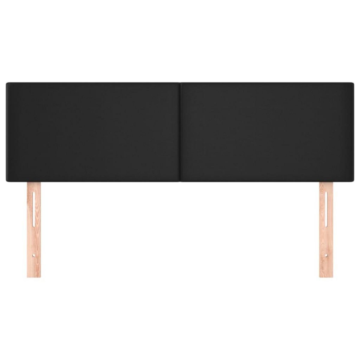 VIDAXL Tetes de lit 2 pcs Noir 72x5x78/88 cm Similicuir