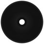 Voir la diapositive 3 : VIDAXL Lavabo rond de salle de bain Noir mat 32,5x14 cm Ceramique