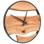 Voir la diapositive 3 : VIDAXL Horloge murale marron Ø35 cm fer et bois d'olivier