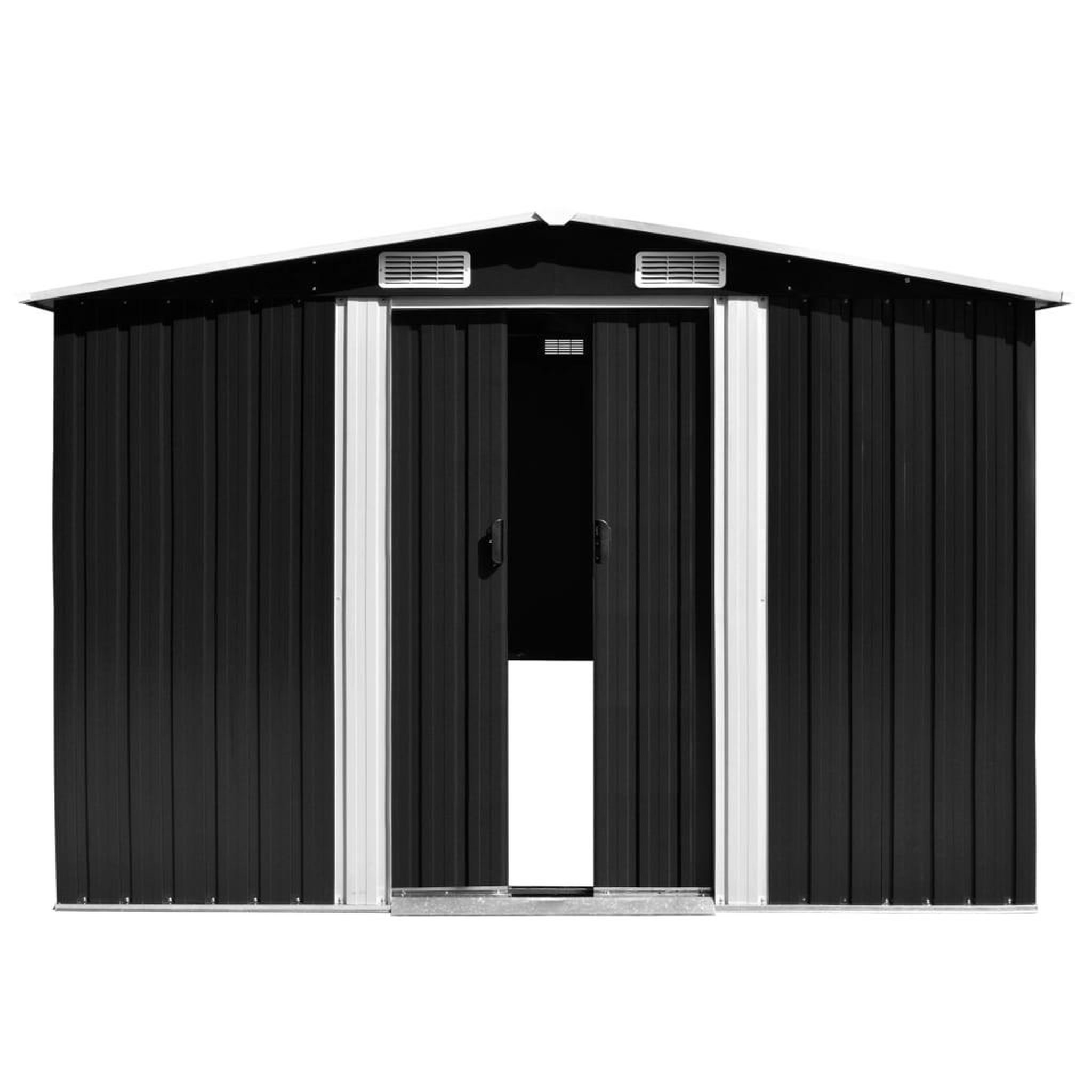 Voir la diapositive 3 : VIDAXL Abri de jardin Anthracite 257x990x181 cm Acier galvanise