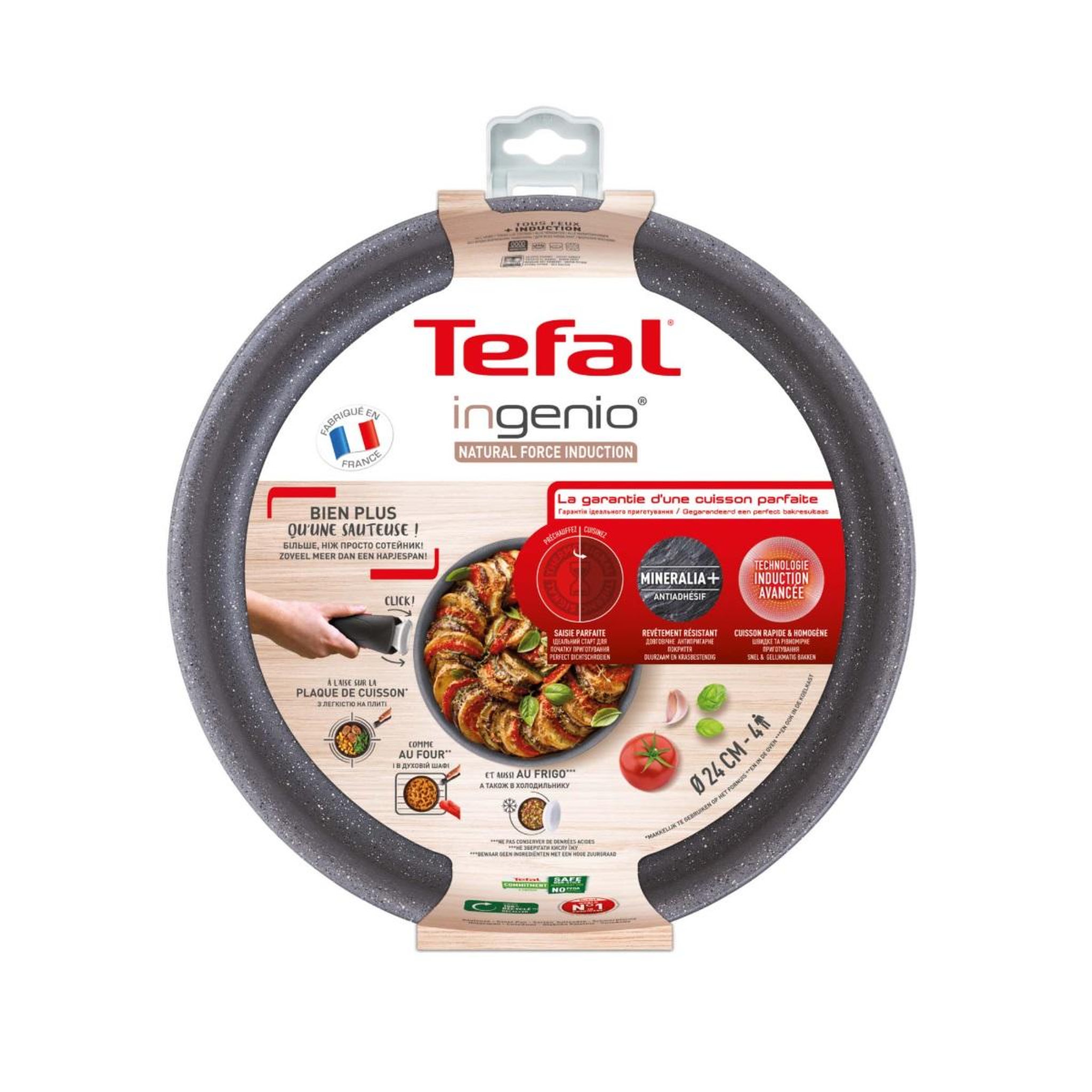 Voir la diapositive 4 : TEFAL Sauteuse aluminium 24cm noir - l3963502