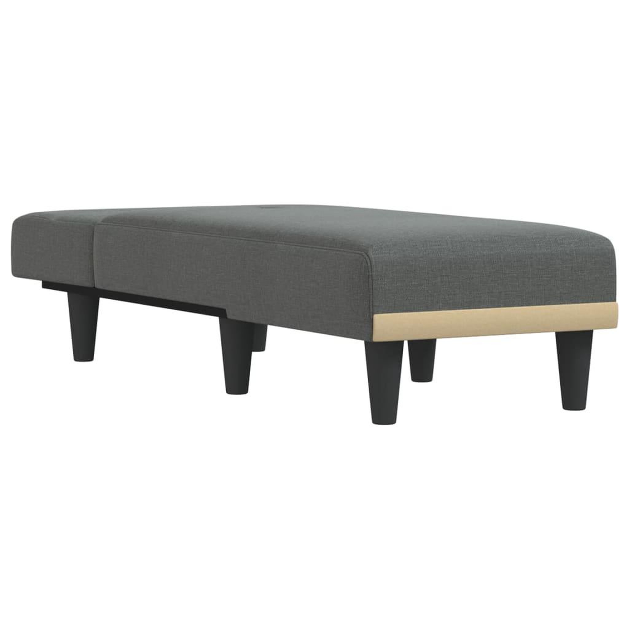 Voir la diapositive 3 : VIDAXL Chaise longue gris fonce tissu
