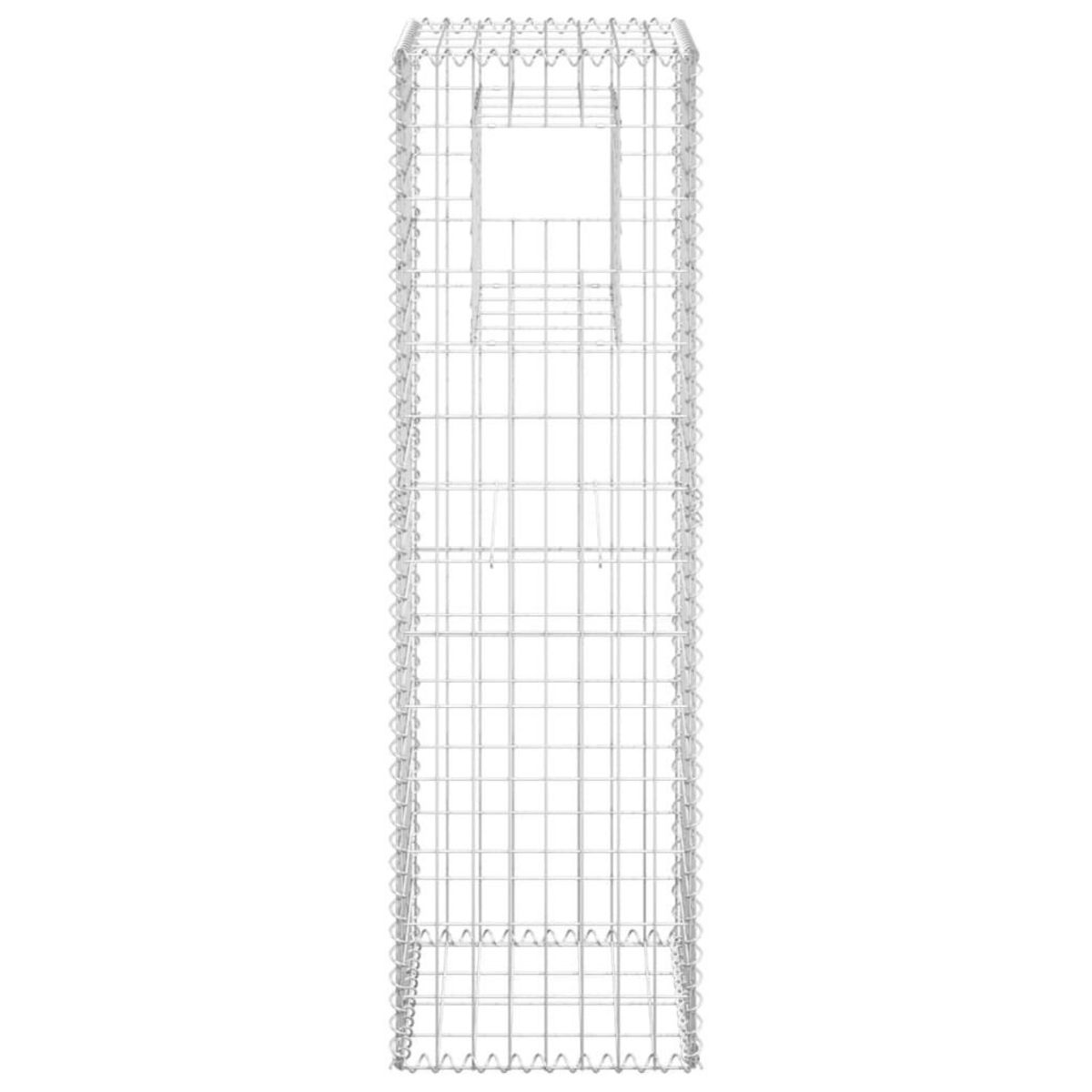 VIDAXL Poteau a panier de gabion 40x40x140 cm Fer