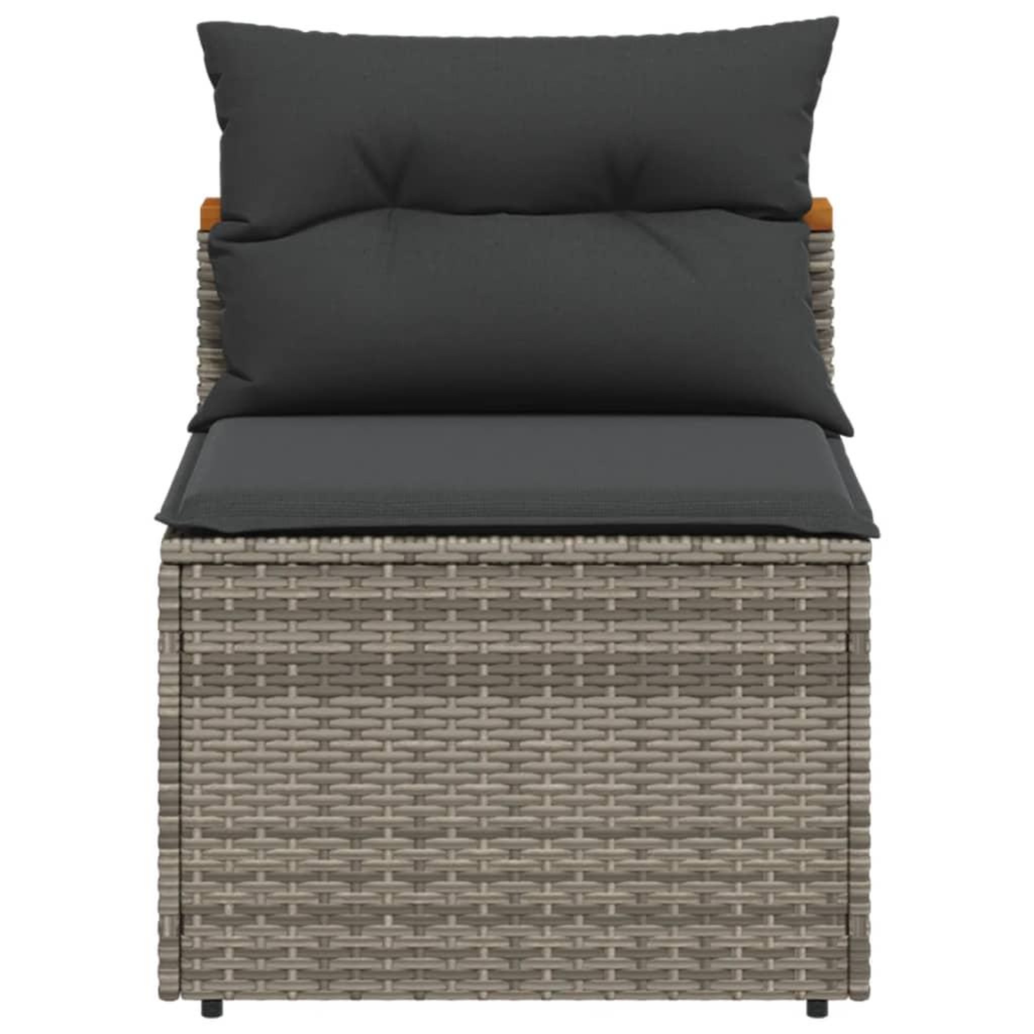 Voir la diapositive 5 : VIDAXL Canapes de jardin sans accoudoirs avec coussins 2 pcs gris