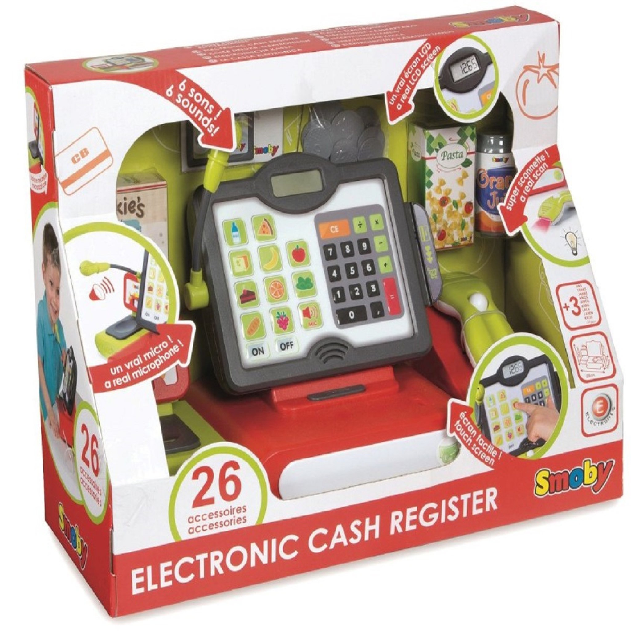 Voir la diapositive 1 : SMOBY Caisse enregistreuse électronique - jouet d'imitation