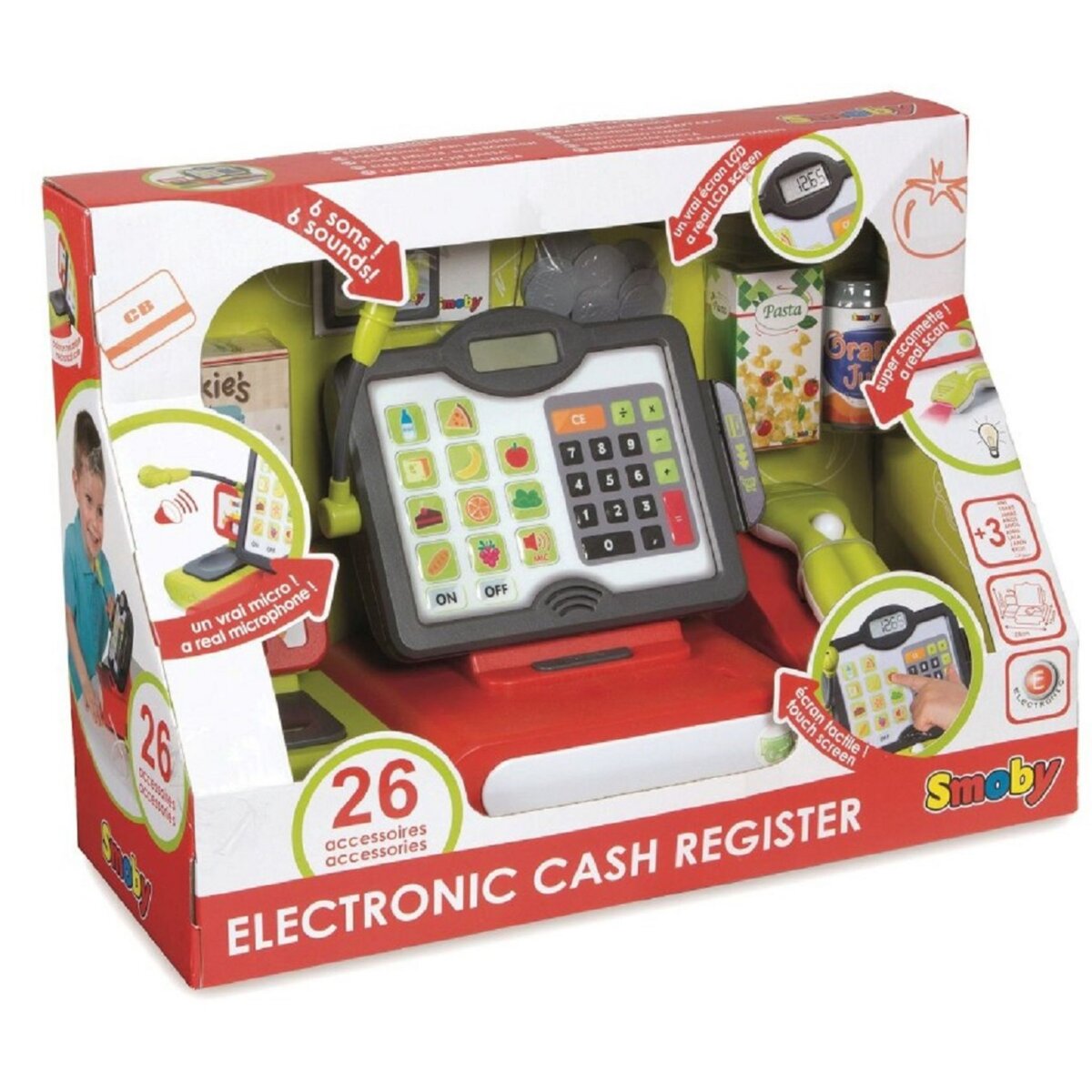 SMOBY Caisse enregistreuse électronique - jouet d'imitation pas cher 