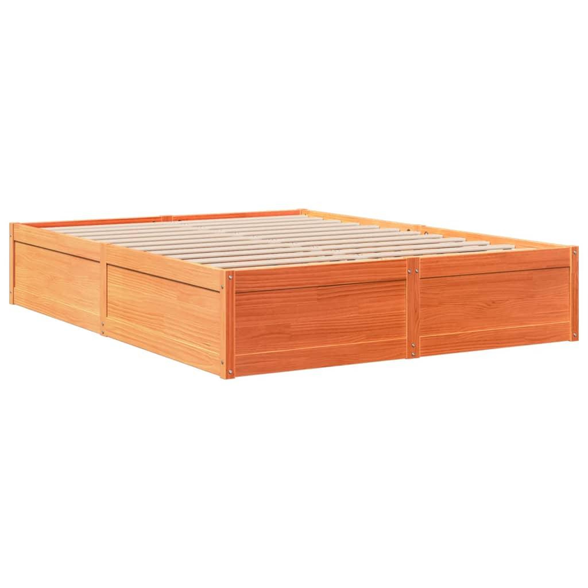 Voir la diapositive 3 : VIDAXL Cadre de lit sans matelas cire marron 150x200cm bois pin massif