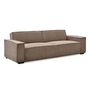 Voir la diapositive 1 : Paris Prix Canapé Convertible 3 Places Velours  Dudley  230cm Taupe
