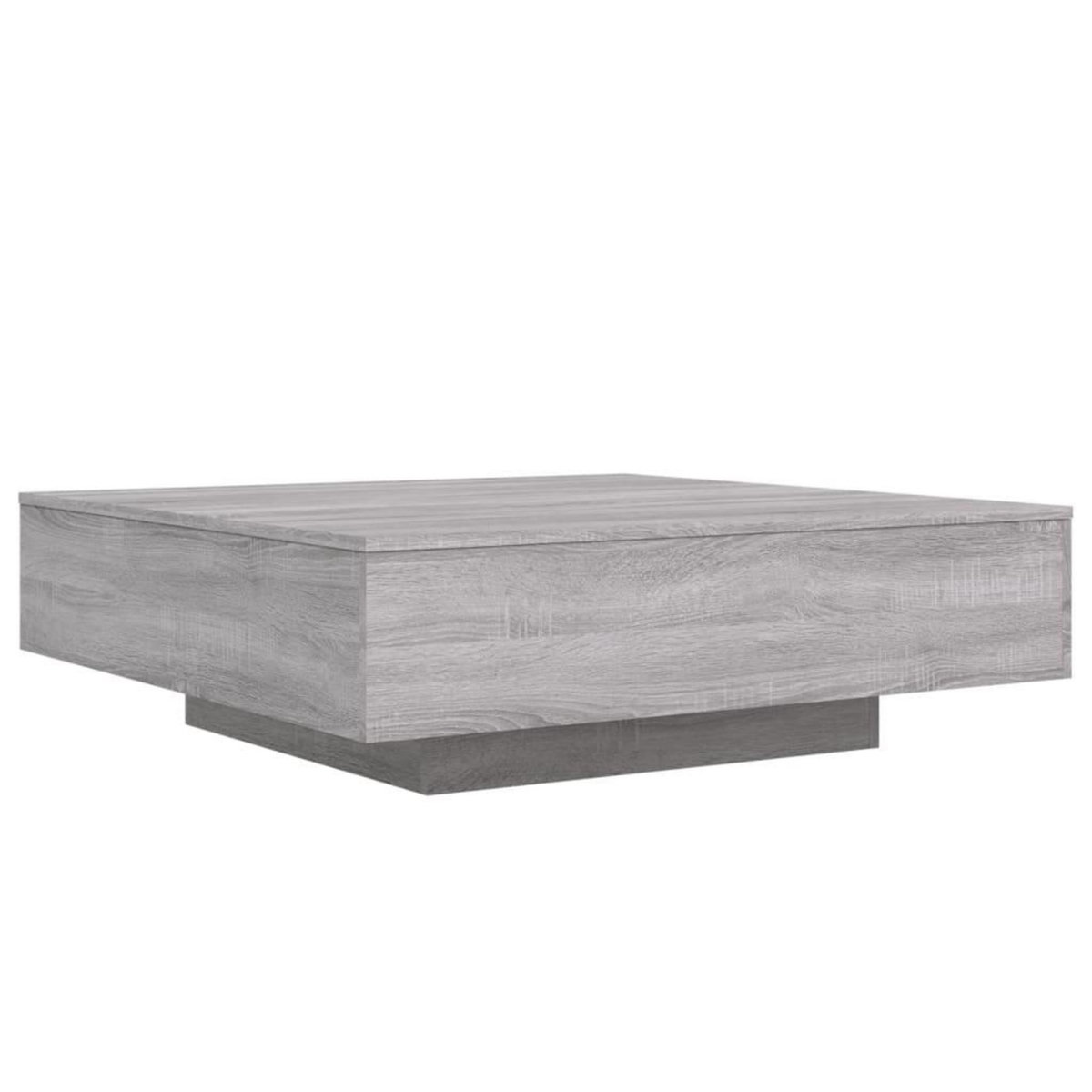 VIDAXL Table basse avec lumieres LED sonoma gris 100x100x31 cm