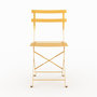 Voir la diapositive 5 : Rendez vous déco Table ronde et chaises de jardin pliantes 2 places en métal jaune-Kayla