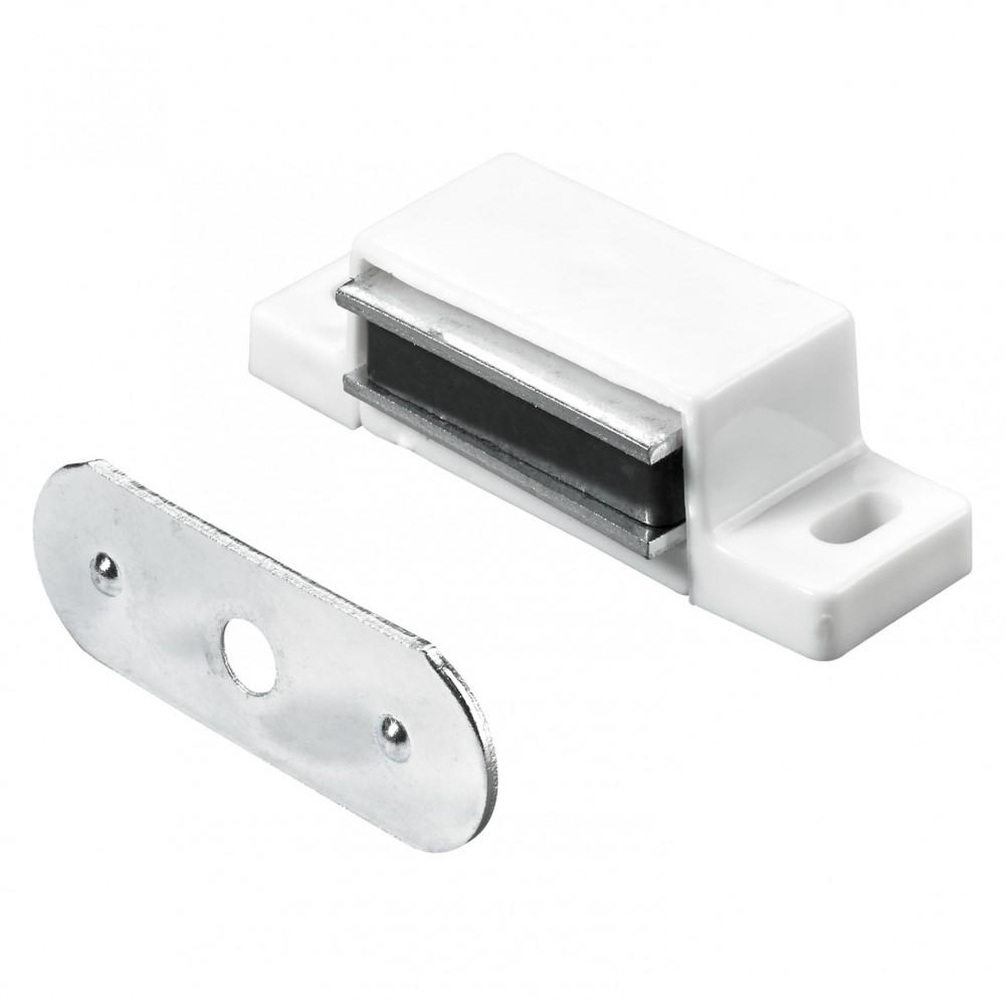 CENTRALE BRICO Lot de 10 loqueteaux magnétiques plastique HETTICH, L.14.5 x l.45.3 mm