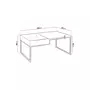 BEST MOBILIER Tim - table basse - bois et métal noir - 105 cm - style industriel -