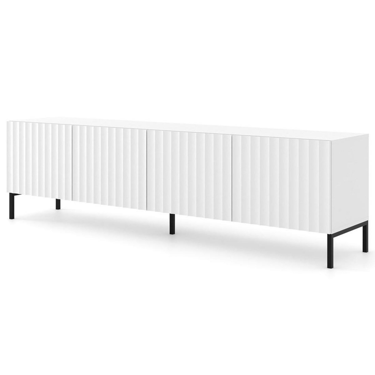 BEST MOBILIER Lara - meuble tv - pieds noirs - 200 cm