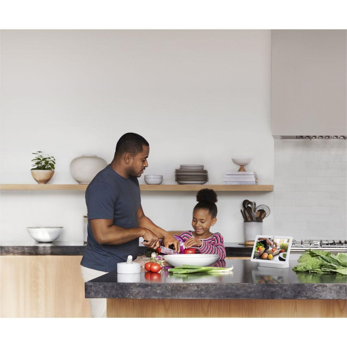 GOOGLE Assistant vocal Nest Hub Max Charbon