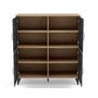 Voir la diapositive 5 : BEST MOBILIER Tribeca - buffet haut - effet bois et métal noir - 100x112 cm