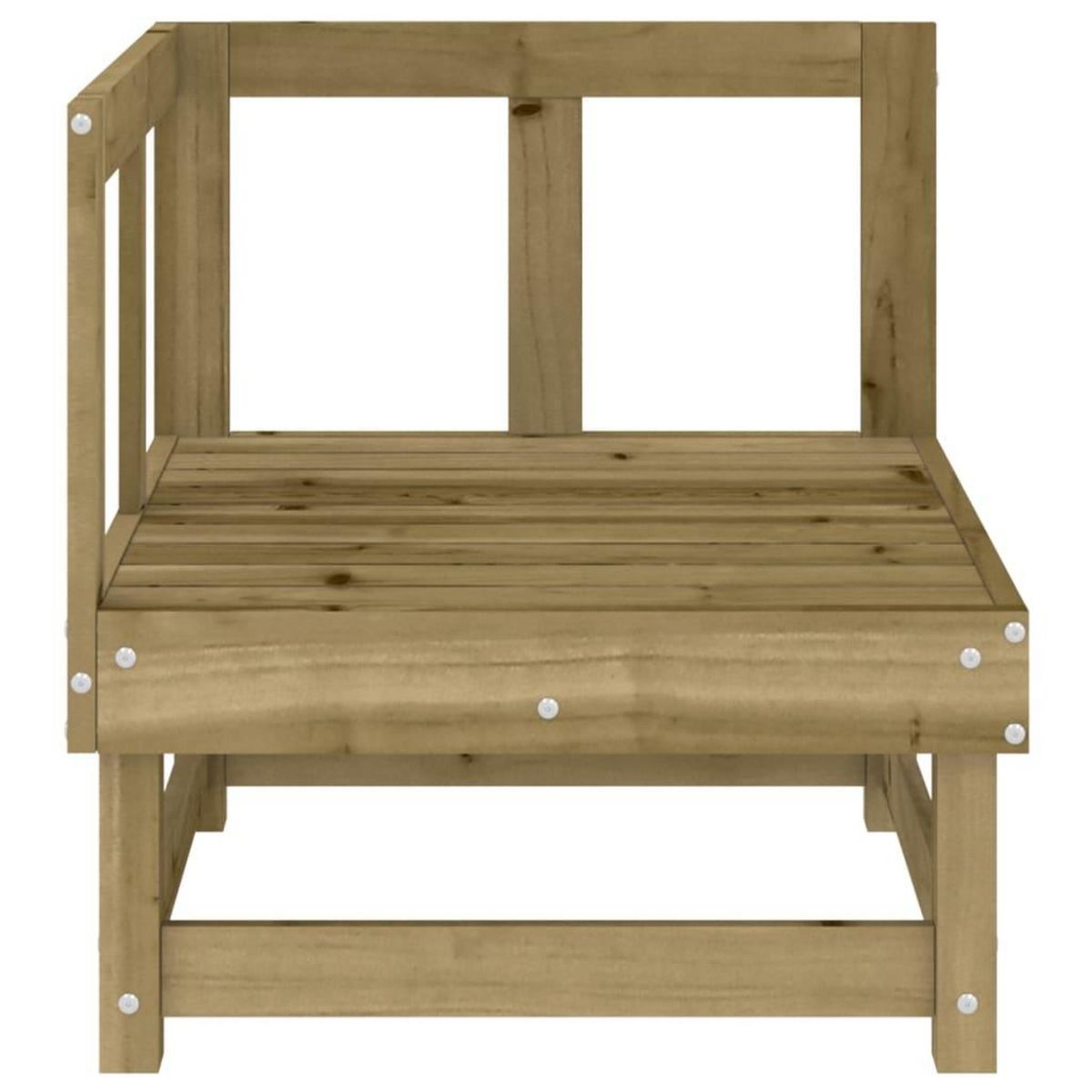 VIDAXL Canape d'angle de jardin bois de pin impregne