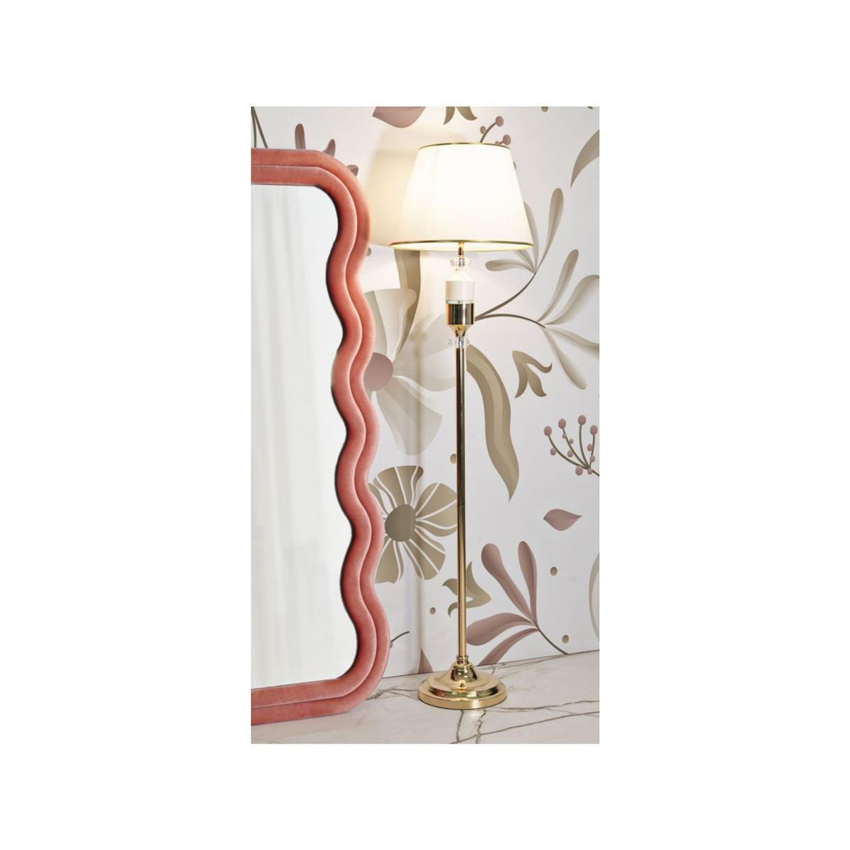 Paris Prix Lampadaire Design  Gipsy  160cm Or & Blanc