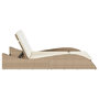 Voir la diapositive 5 : VIDAXL Chaise longue avec coussins beige 114x205x73 cm resine tressee