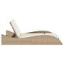 Voir la diapositive 5 : VIDAXL Chaise longue avec coussins beige 114x205x73 cm resine tressee