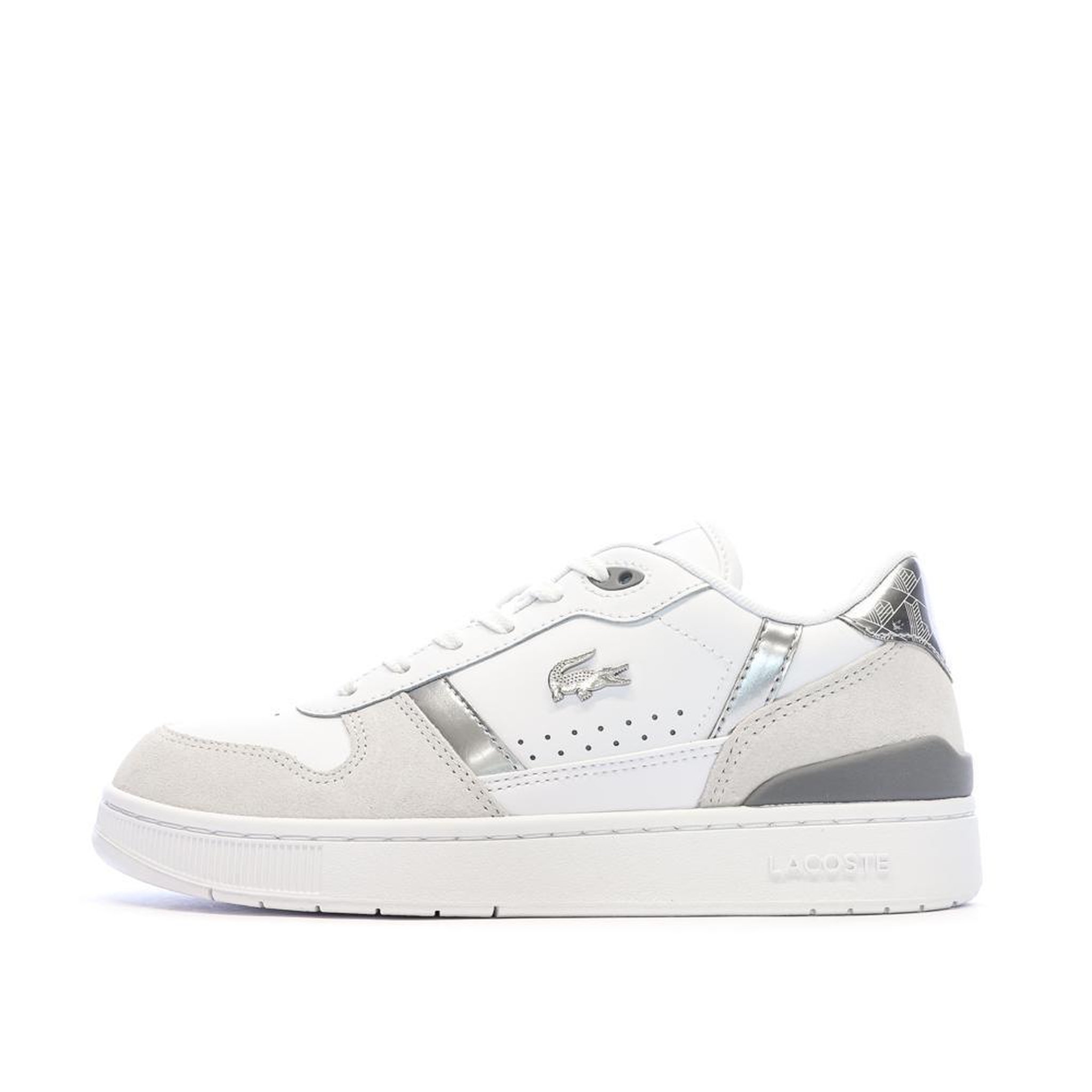 Voir la diapositive 1 : Lacoste Basket Blanc/Gris Femme Lacoste T-clip Set 224