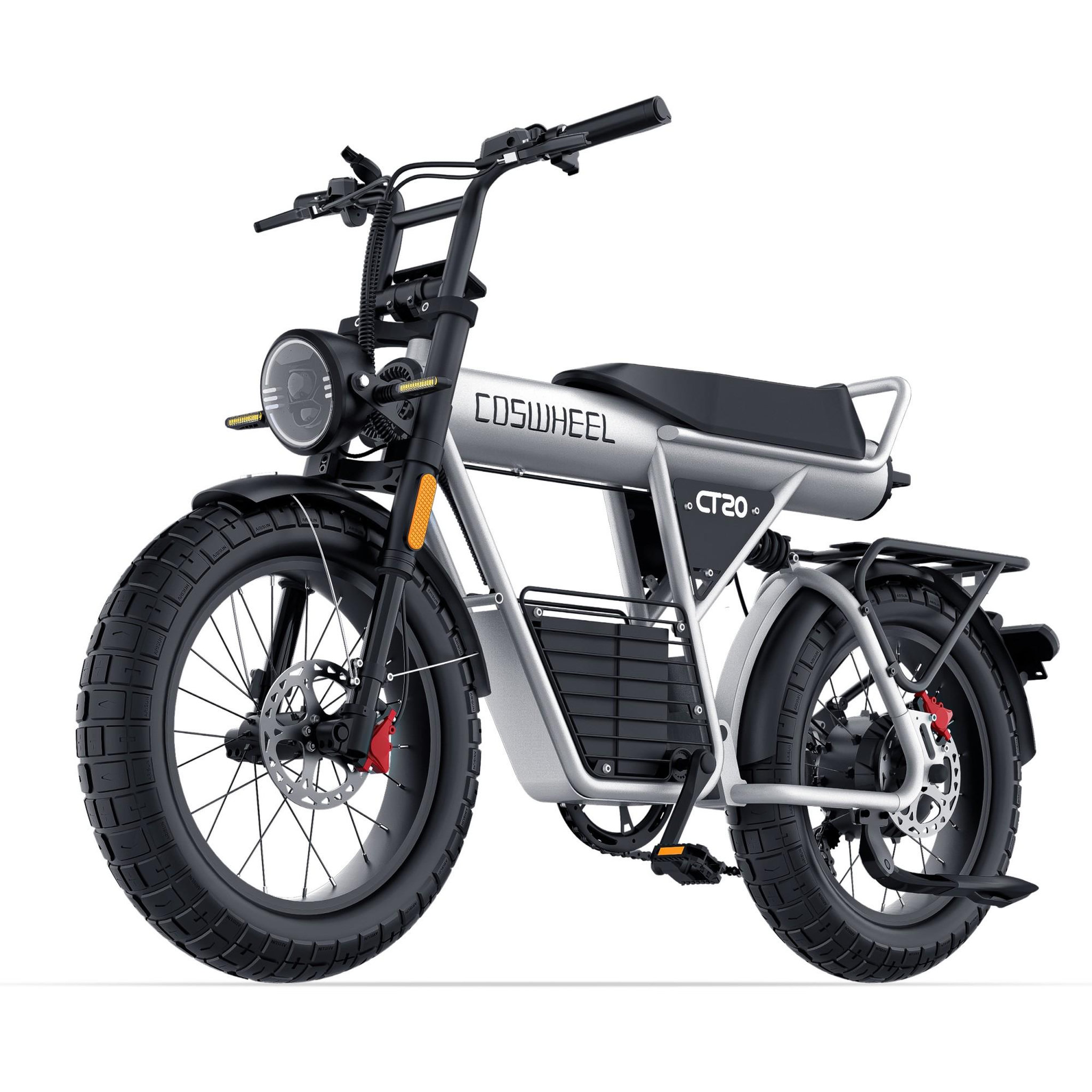 COSWHEEL Vélo électrique coswheel ct20, 48 v 25 ah, grande autonomie, gris
