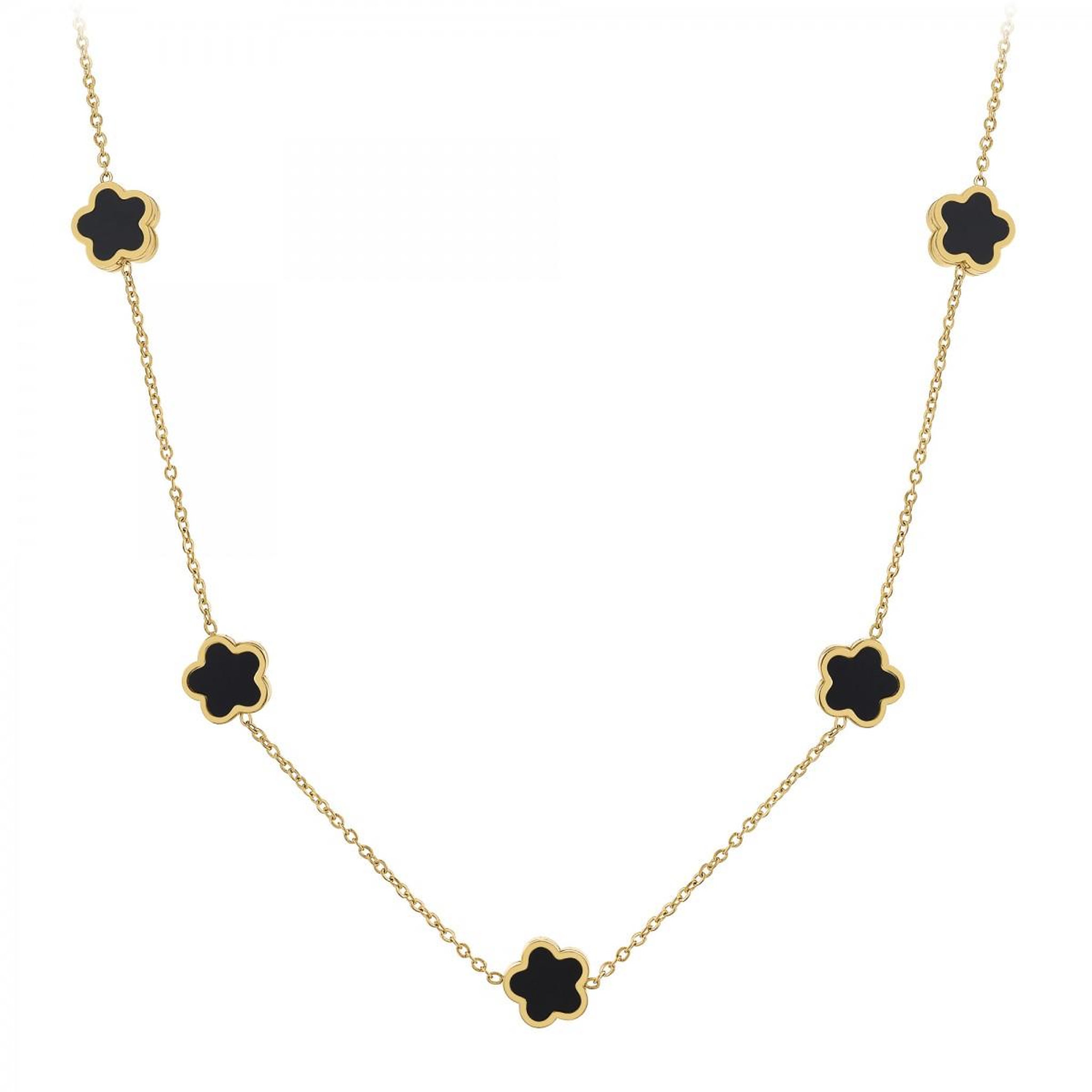 Voir la diapositive 1 : SC BOHEME Collier fleurs par SC Bohème en acier inoxydable