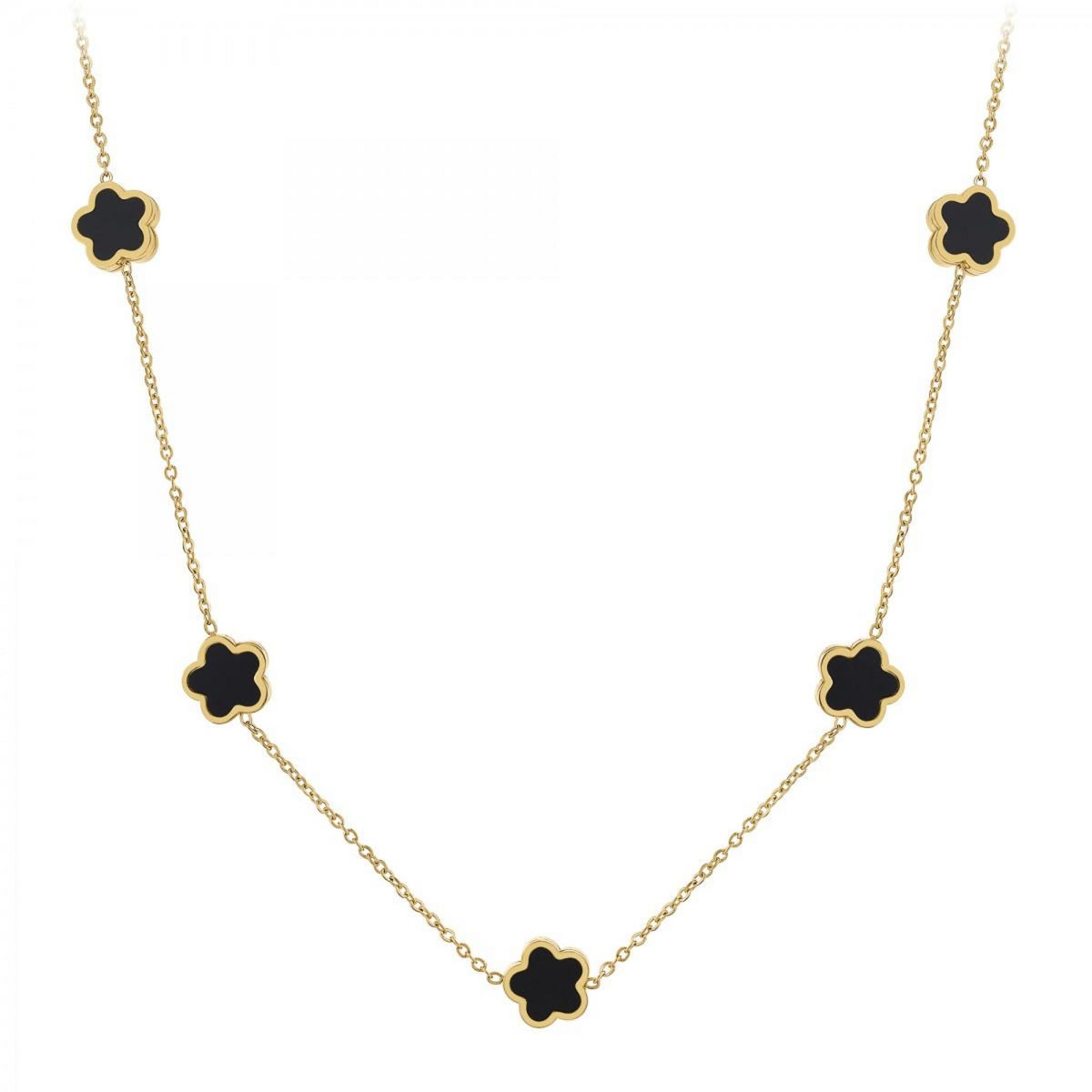 SC BOHEME Collier fleurs par SC Bohème en acier inoxydable