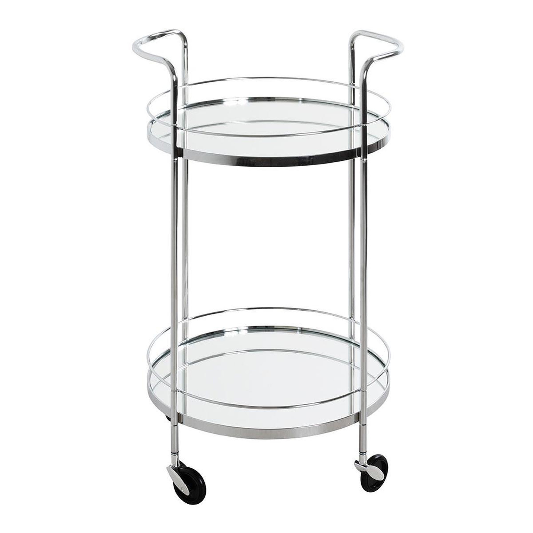 Voir la diapositive 2 : Paris Prix Desserte design 2 niveaux  palace  80cm argent