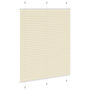 Voir la diapositive 4 : VIDAXL Store plisse creme 105x150cm largeur du tissu 104,4cm polyester