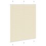 Voir la diapositive 4 : VIDAXL Store plisse creme 105x150cm largeur du tissu 104,4cm polyester