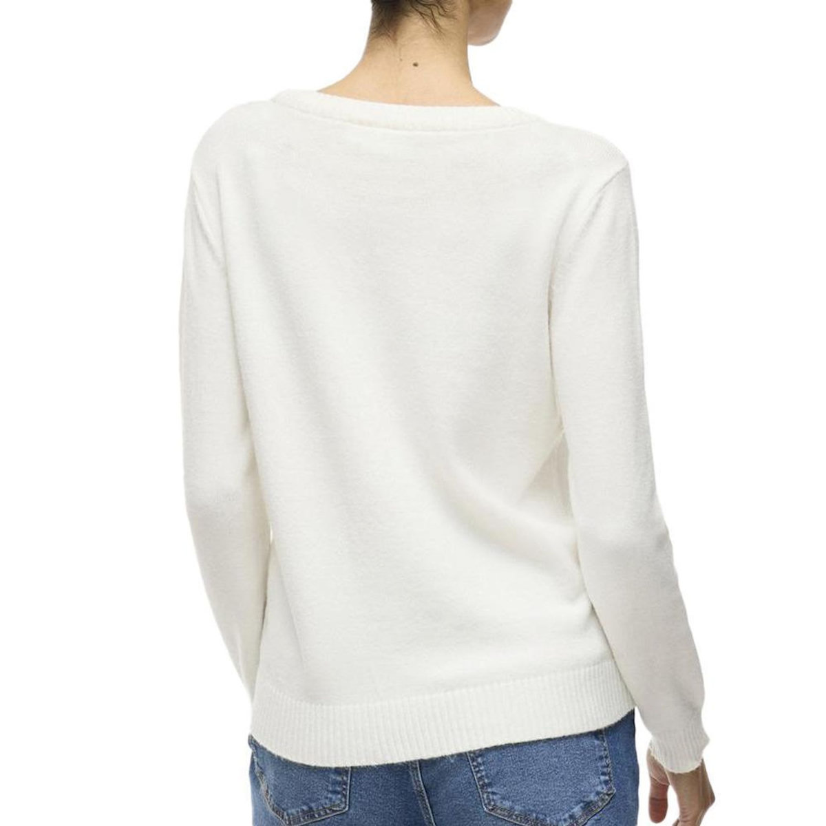 Vila Pull Blanc Femme Vila Viril