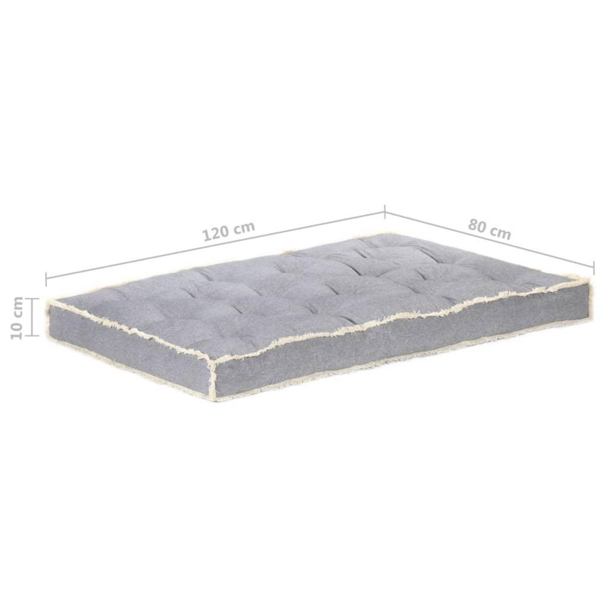 VIDAXL Coussin de canape palette Anthracite 120x80x10 cm