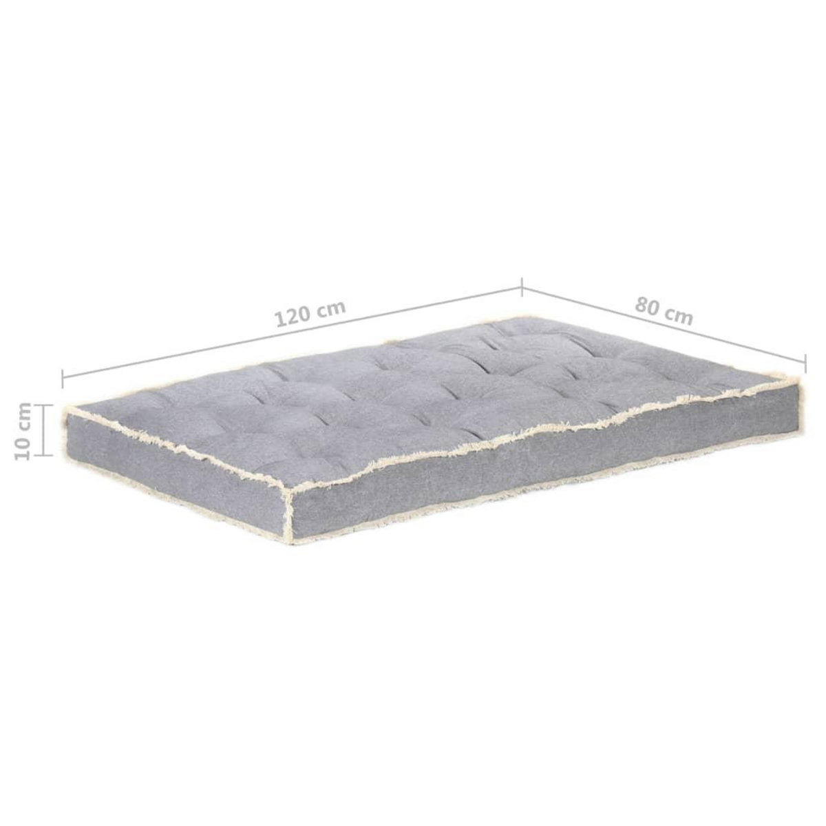 VIDAXL Coussin de canape palette Anthracite 120x80x10 cm