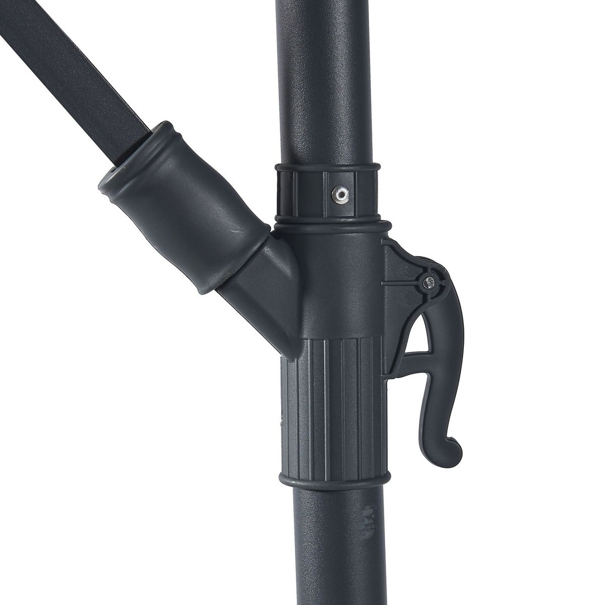 GARDENSTAR Parasol déporté rond D3 x H2.45 m gris bleuté  LEA