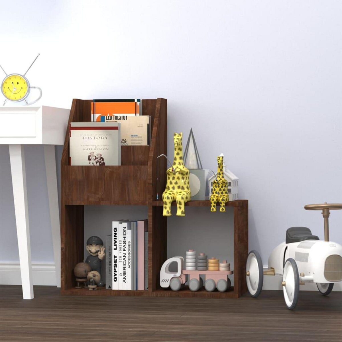 VIDAXL Porte-revue pour enfants Chene marron 71x30x78,5 cm