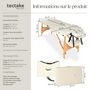 Voir la diapositive 6 : tectake Table de massage portable pliante 2 zones largeur 61 cm et rembourrage 5 cm beige
