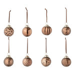 Paris Prix Lot de 40 Boules de Noël  8 Motifs  6cm Marron