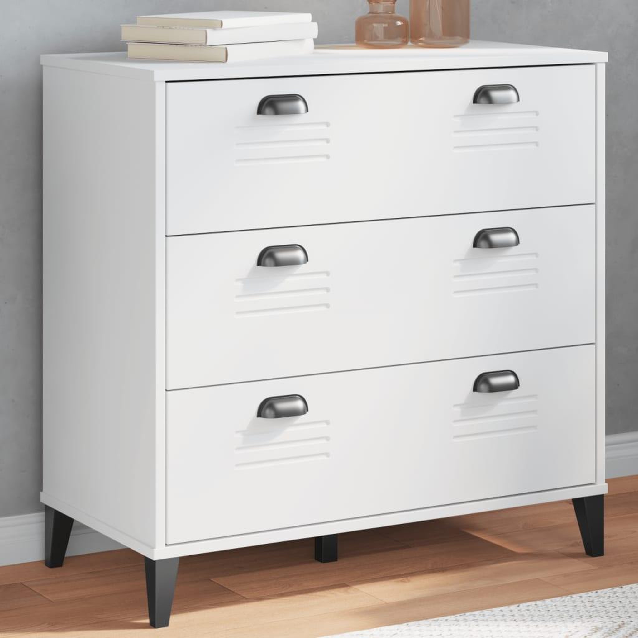 VIDAXL Commode VIKEN blanc bois d'ingenierie