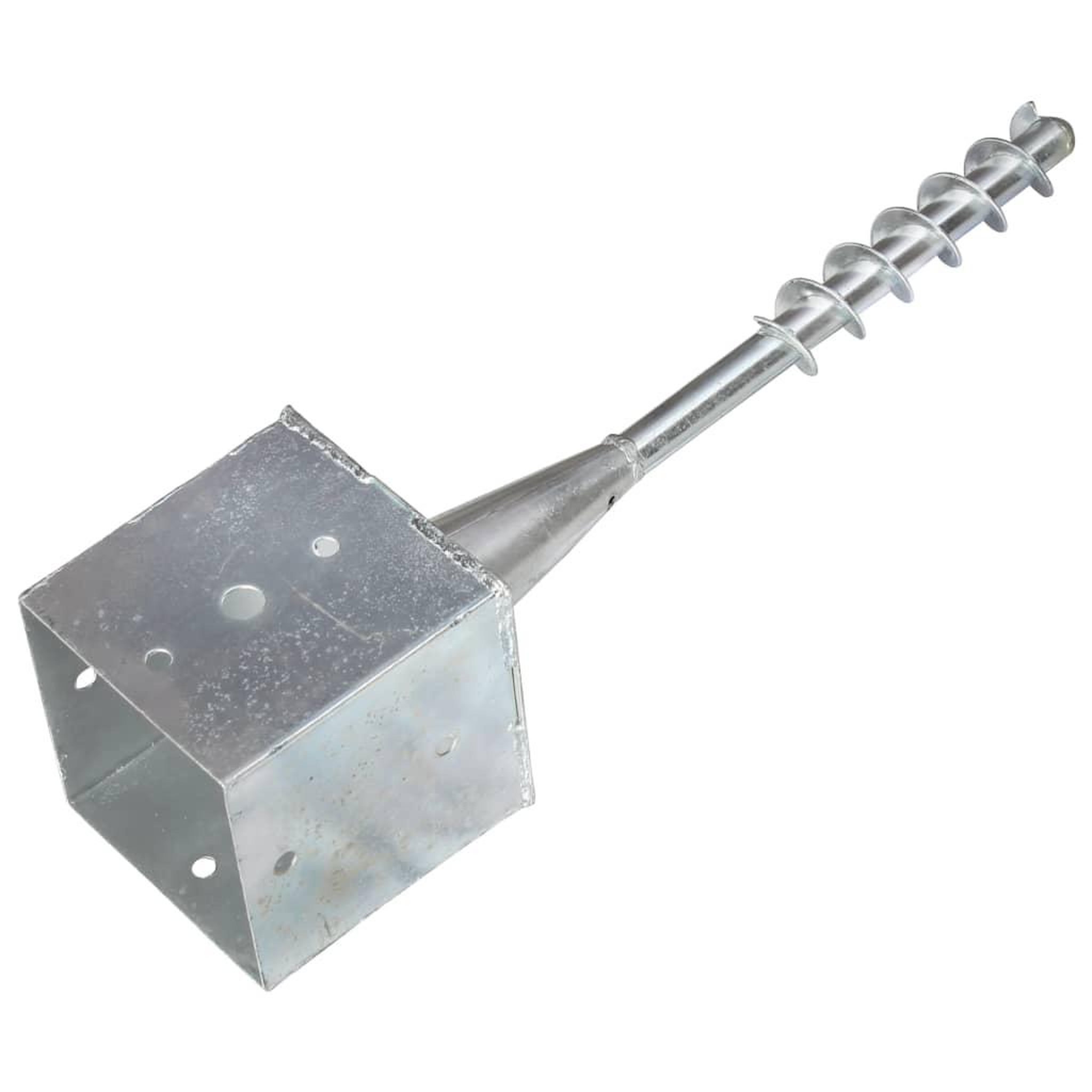 Voir la diapositive 3 : VIDAXL Piquets au sol 2 pcs argente 14x14x58 cm acier galvanise
