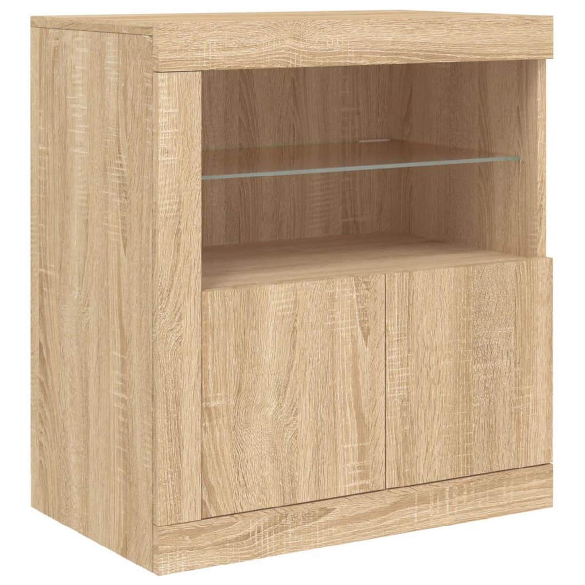 VIDAXL Buffet avec lumieres LED chene sonoma 60,5x37x67 cm