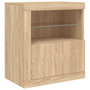 Voir la diapositive 3 : VIDAXL Buffet avec lumieres LED chene sonoma 60,5x37x67 cm