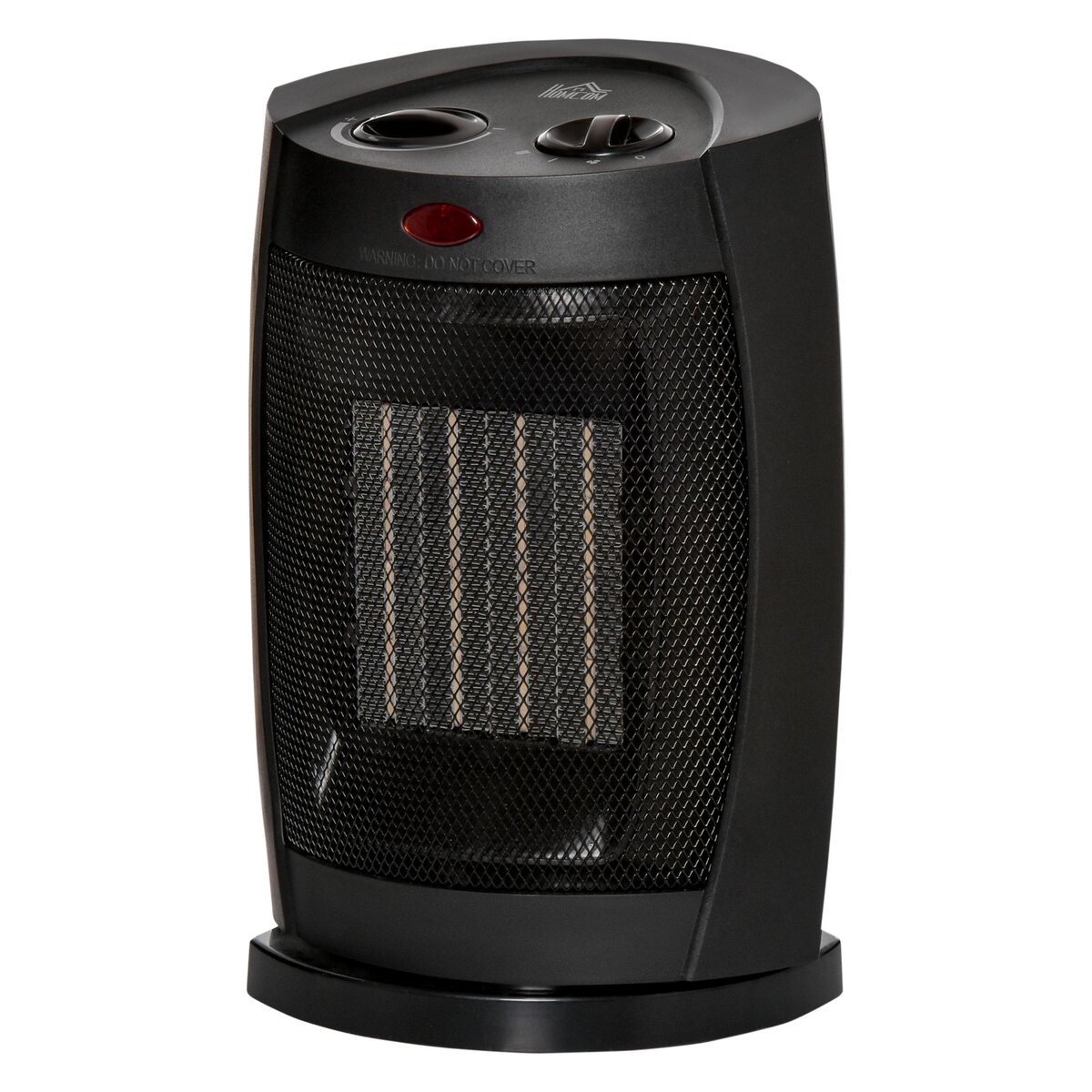 HOMCOM Chauffage d'appoint électrique colonne avec télécommande et timer -  chauffage soufflant 1000-2000W - panneau LED - plastique noir blanc pas  cher 