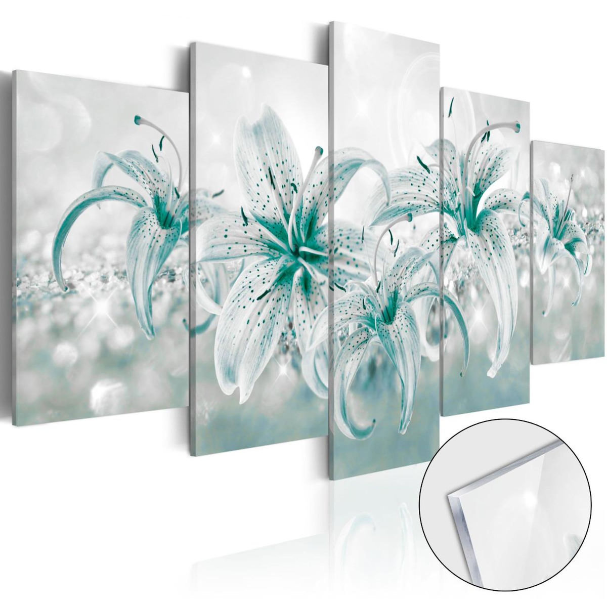 Paris Prix Tableau sur Verre Acrylique  Sapphire Lilies