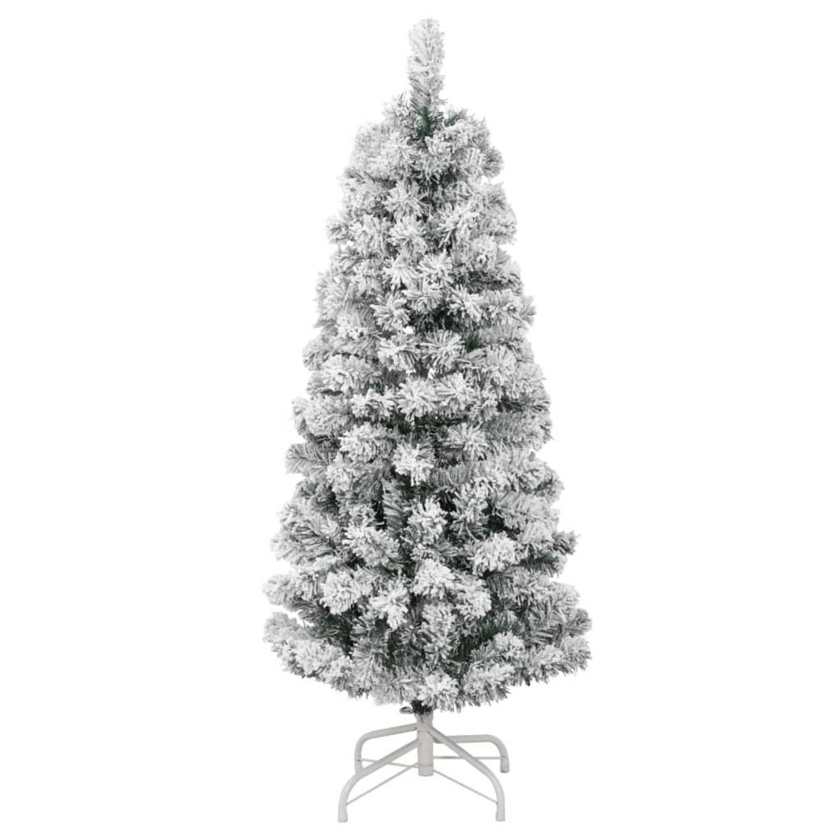 VIDAXL Sapin de Noël artificiel a charnieres avec neige floquee 120 cm