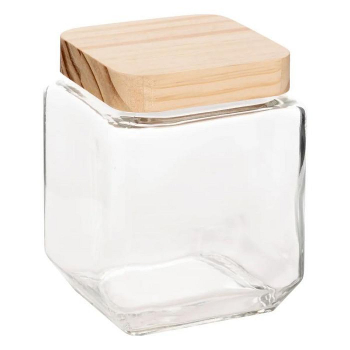 FIVE Bocal Carré Verre & Pin  Nyna  1,25L Transparent