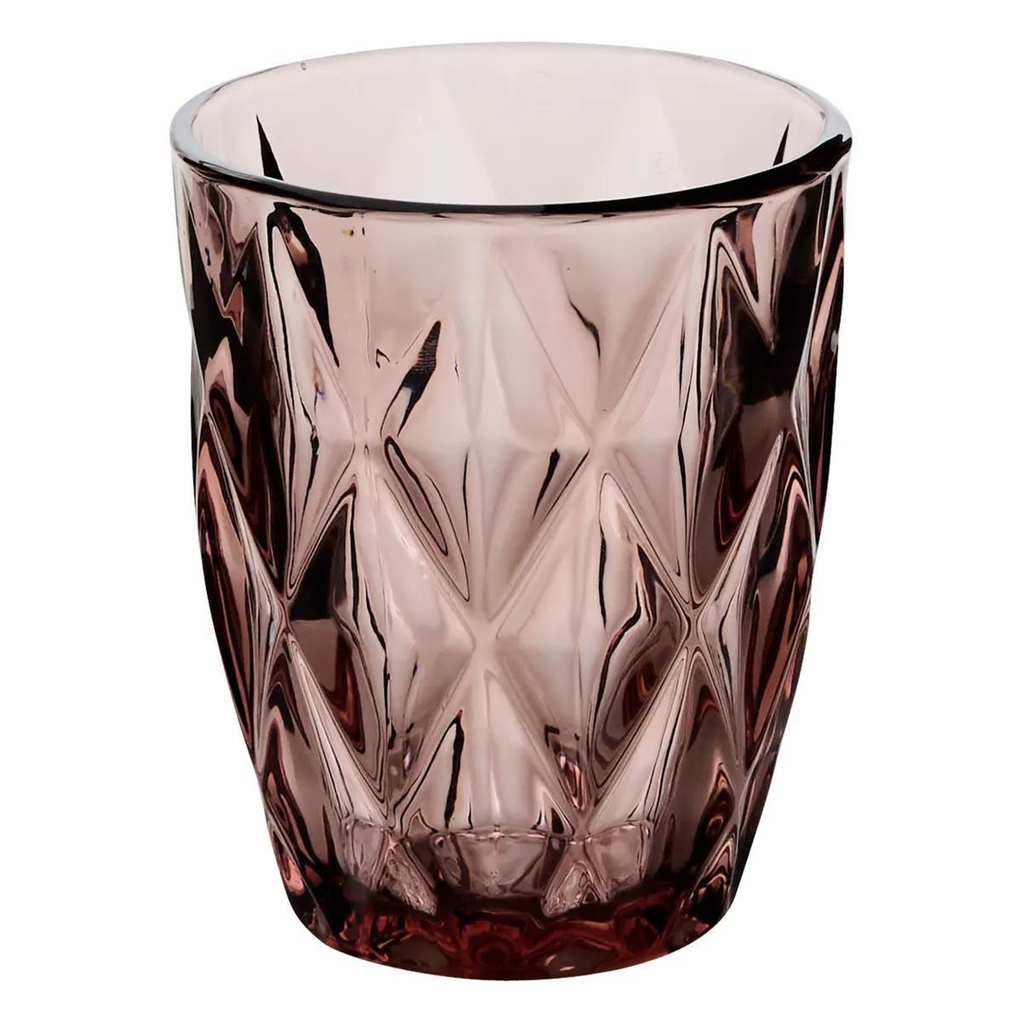 Voir la diapositive 2 : SECRET DE GOURMET Lot de 6 verres bas  lea  28cl rose