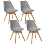 Voir la diapositive 1 : ATMOSPHERA Lot de 4 Chaises design scandinave Baya
