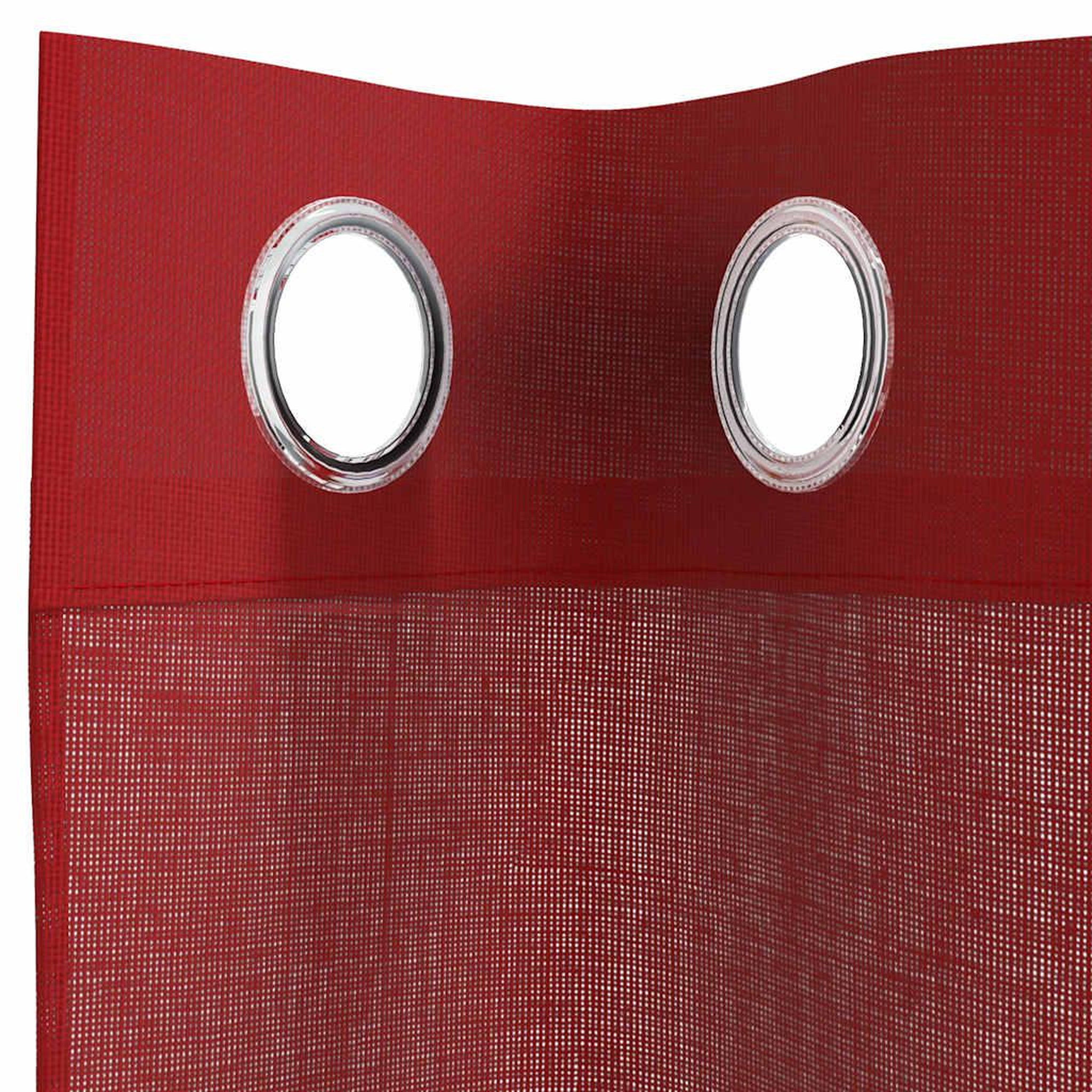 Voir la diapositive 5 : VIDAXL Rideaux en voile avec œillets 2 pcs rouge bordeaux
